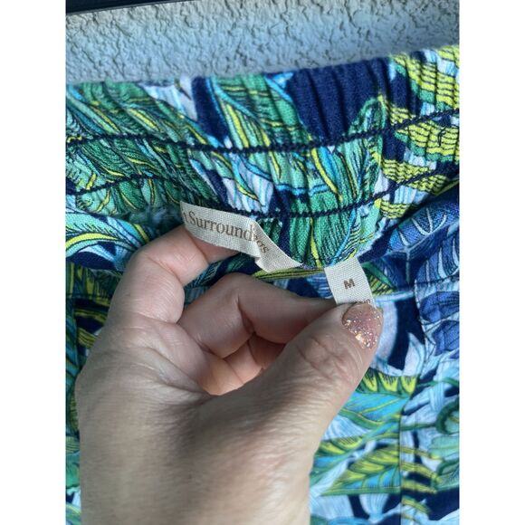 Soft Surroundings Linen Blend Collard Shirt & Shorts Set -Top L -Bottom M- Multi - Picture 7 of 8